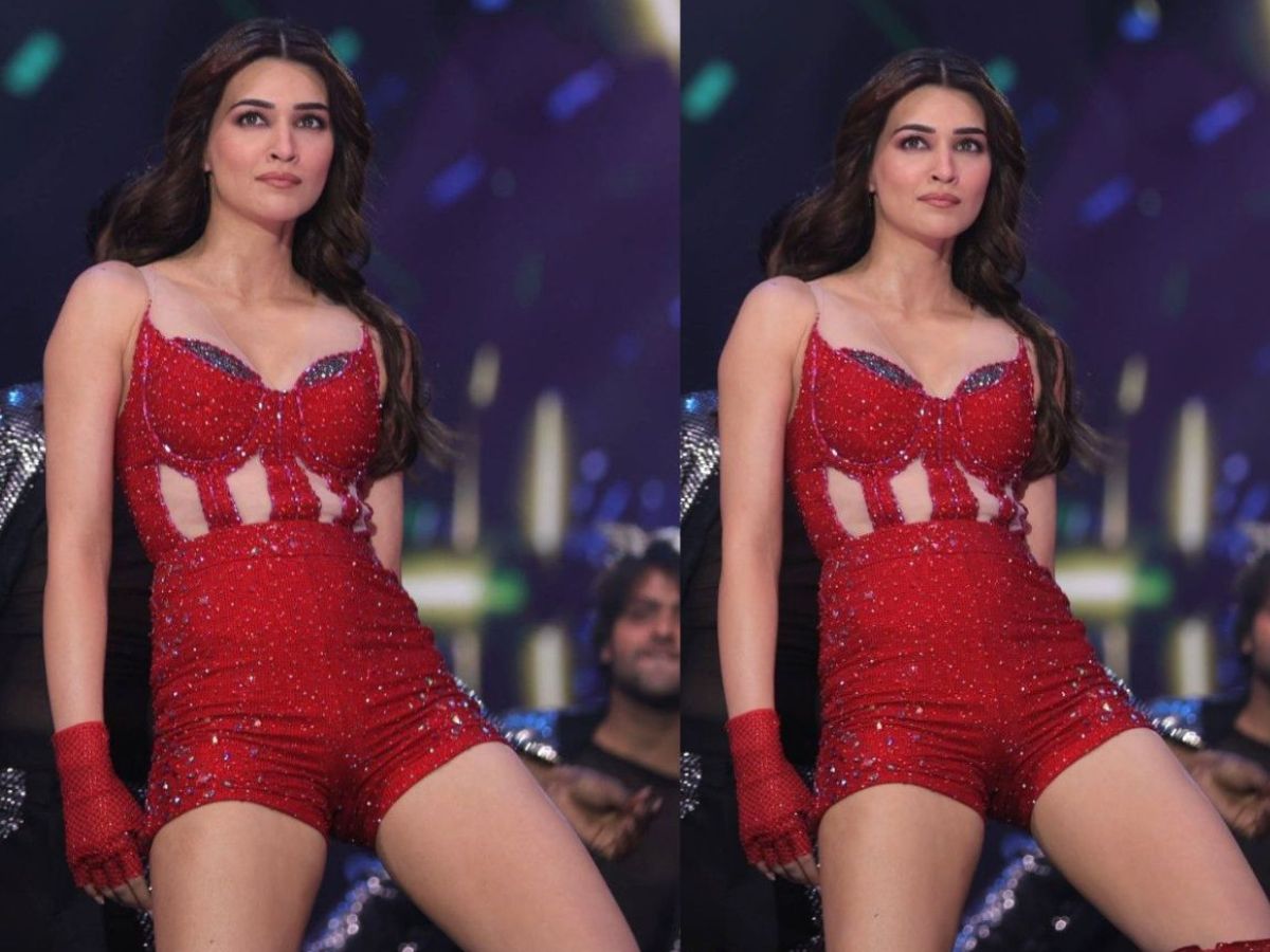 Kriti's red jumpsuit hot look - Photo Gallery