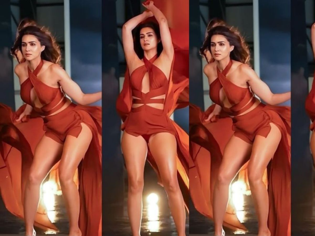 Kriti gave a very sexy pose in a brown outfit - Photo Gallery