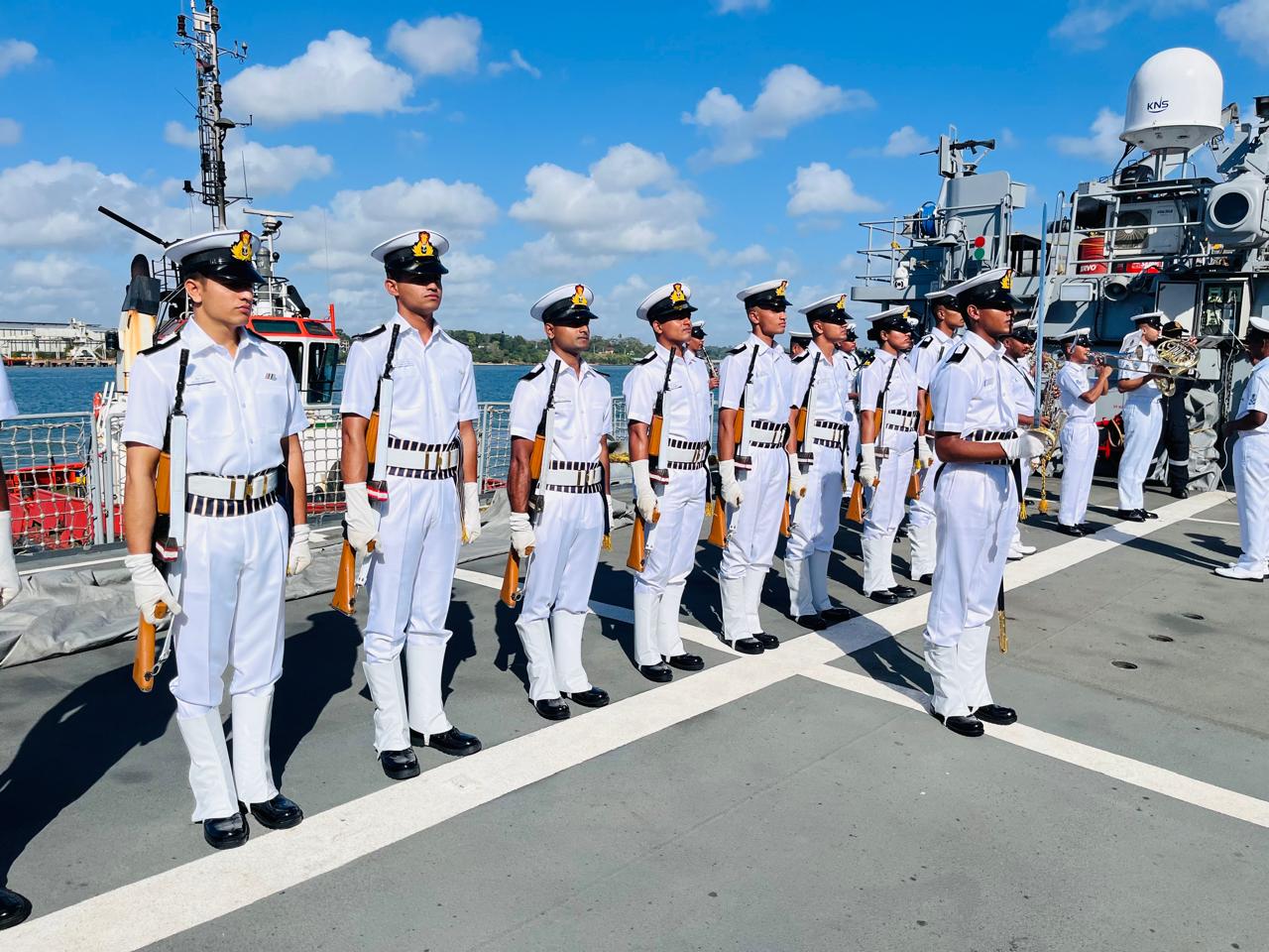 Indian Navy's first training squadron makes port call at Mombasa, Kenya