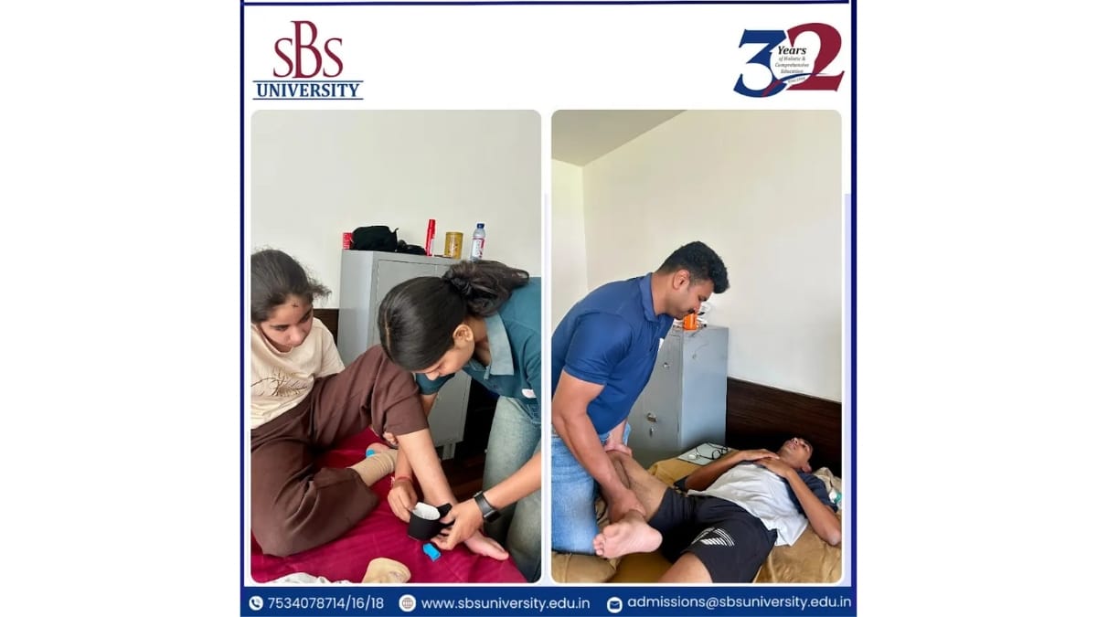 जब SBS University के Students ने National Athletes को दिए Recovery Sessions